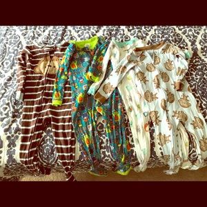 2T one piece footie pajamas(4 total)